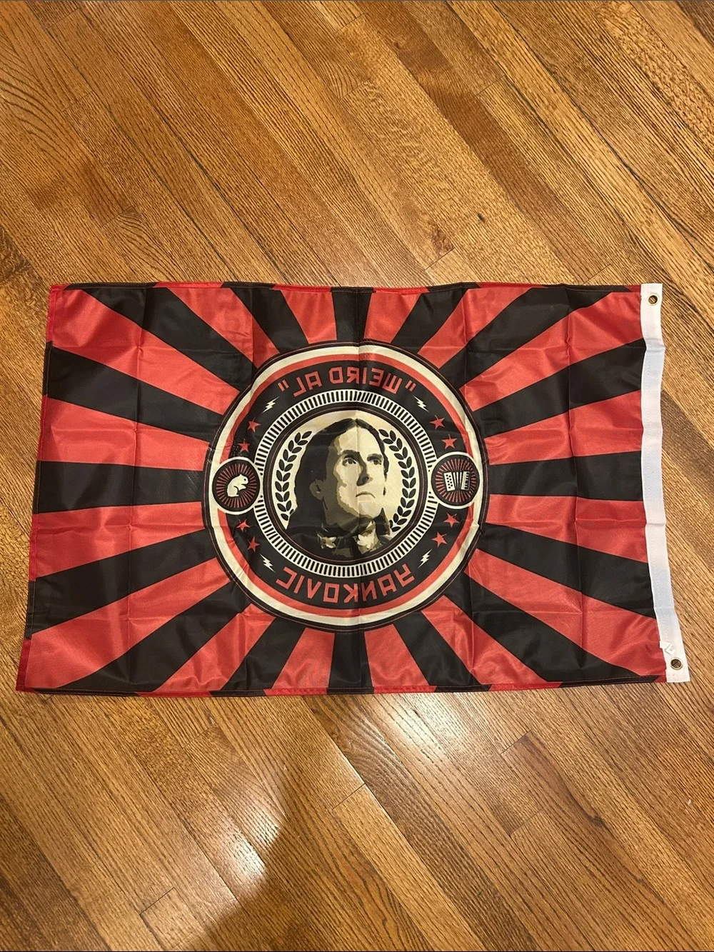“Weird Al” Yankovic Red & Black Mandatory Fun Flag - NWOT